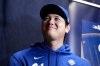 Los Angeles Dodgers' Shohei Ohtani speaks during a World Series baseball media day, Thursday, Oct. 23, 2025, in Toronto. The Toronto Blue Jays face the Los Angeles Dodgers in Game 1 on Friday. (AP Photo/Brynn Anderson)