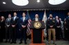 FBI assistant director Christopher Raia speaks at a press conference announcing the arrests of Portland Trail Blazers head coach Chauncey Billups and Miami Heat guard Terry Rozier in connection with a federal investigation into sports betting and illegal gambling, Thursday, Oct. 23, 2025, in New York. (AP Photo/Angelina Katsanis)