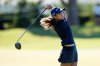Kai Trump, granddaughter of President Donald Trump, hits on the 17th hole during the first round of The Annika LPGA golf tournament Thursday, Nov. 13, 2025, in Belleair, Fla. (AP Photo/Chris O'Meara)