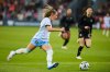 AFC Toronto forward Kaylee Hunter (11) sprints past Vancouver Rise FC to score the opening goal during first half NSL final action in Toronto, on Saturday, Nov. 15, 2025. THE CANADIAN PRESS/Sammy Kogan