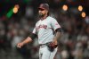 FILE - Cleveland Guardians pitcher Emmanuel Clase during a baseball game against the San Francisco Giants, in San Francisco, June 17, 2025. (AP Photo/Jeff Chiu, file)