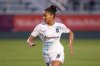 FILE - Gotham's Imani Dorsey (28) chases down a ball during an NWSL Challenge Cup soccer match, March 19, 2022, in Cary, N.C. (AP Photo/Ben McKeown, File)