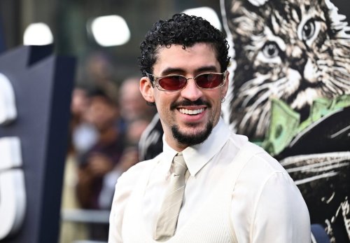 FILE - Benito Antonio Martinez Ocasio (aka Bad Bunny) appears at the premiere of 