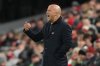 Liverpool's manager Arne Slot gives instructions during the Champions League soccer match between Liverpool and Real Madrid in Liverpool, England, Tuesday, Nov. 4, 2025. (AP Photo/Jon Super)