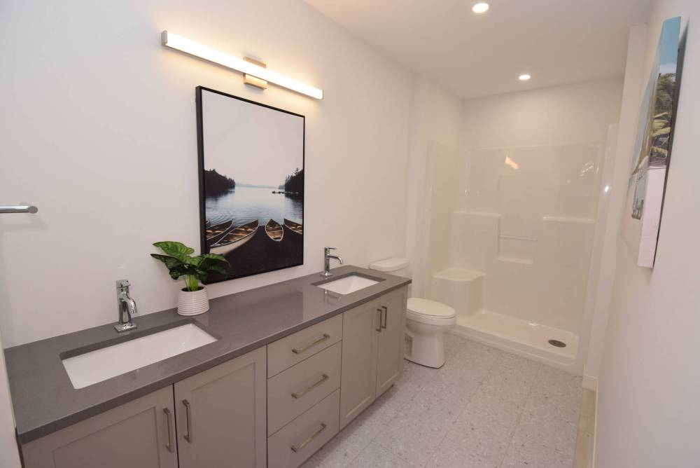 Todd Lewys / Free Press
                                Ensuites will be equipped with walk-in showers and vanities with dual sinks.