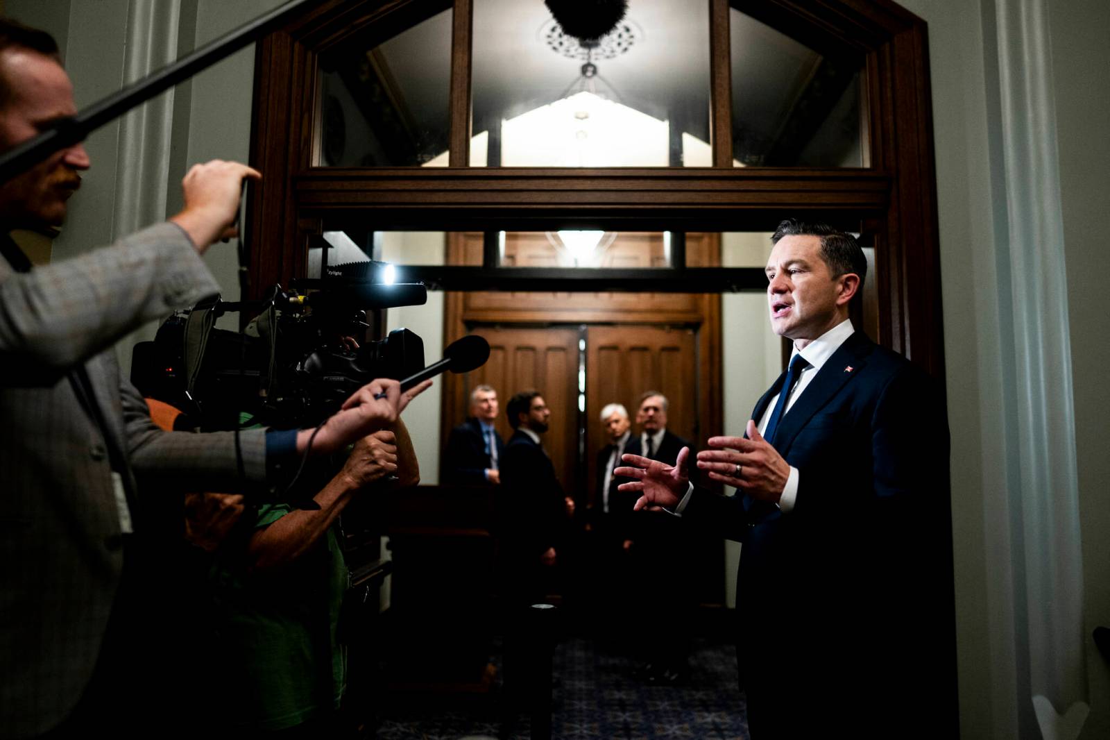 spencer colby / The Canadian Press files
                                Conservative Leader Pierre Poilievre speaks to reporters in Ottawa on Oct. 22.