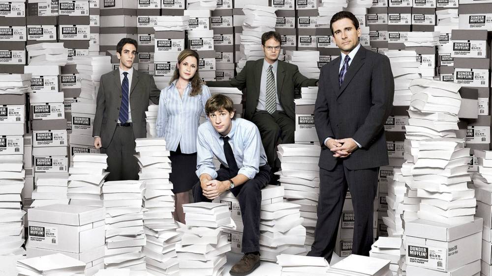 Prime Video
The cast of The Office. The employees at the fictional Dunder Mifflin Paper Co. constantly tease each other, raising the question of whether good-natured teasing has a place at work.