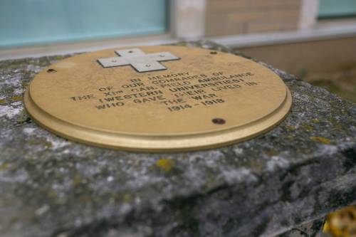 The 11th Canadian Field Ambulance War Memorial lists the names of 30 university students who died during the First World War. (Brook Jones / Free Press)