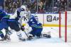 Darryl Dyck / THE CANADIAN PRESS
                                Jets forward Jonathan Toews redirects a shot past Canucks goalie Thatcher Demko during first-period action Tuesday in Vancouver.