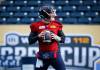 JOHN WOODS / THE CANADIAN PRESS
                                Montreal Alouettes quarterback Davis Alexander practises Friday at Princess Auto Stadium.