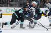 Lindsey Wasson / THE ASSOCIATED PRESS
                                Winnipeg Jets defenceman Dylan Samberg (centre) battles for the puck Thursday night. Samberg’s fellow defenceman Luke Schenn said the team needs to get back to basics to get back in the win column.