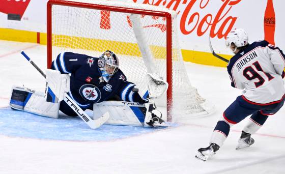 Jets goalie Eric Comrie (Fred Greenslade / The Canadian Press files)