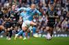 Dave Thompson / THE ASSOCIATED PRESS FILES
                                Manchester City striker Erling Haaland (centre) needs one more goal to take Alan Shearer&rsquo;s title of fastest player to 100 goals in Premier League history.