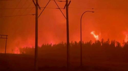 Government of Manitoba photo
                                A wildfire burns near Leaf Rapids in July, 2025. The Manitoba Wildfire Service&rsquo;s latest situation report said 66 fires were still burning as of Sunday.