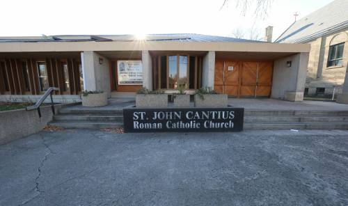 Ruth Bonneville / Free Press Local - Church Security Outside photo of St. John Cantius Church at 846 Burrows. CHURCH SECURITY FENCE: Reaching out to a church who is appealing the city’s rejection of its plan to add a security fence. According to the appeal report, St. John Cantius Church at 846 Burrows wants the fence to protect its parishioners after dealing with trespassers who are something intoxicated, “knife-brandishing” and “arson-threatening.” It mentions vandalism, theft and campers (encampments) as additional concerns. Will reach out to other inner-city churches that have had security issues. See story by JOYANNE Nov 24th, 2025