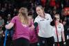 Darren Calabrese / THE CANADIAN PRESS
                                Skip Rachel Homan (right) shakes hands with skip Christina Black after Team Homan held on to take Game 1 in the best-of-three Olympic Trials final on Friday afternoon.