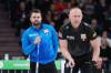 Darren Calabrese / THE CANADIAN PRESS
                                Matt Dunstone (left) looks over the shoulder of Brad Jacobs as he plots strategy Friday night in Halifax.