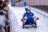 First placed Austria's Hannah Prock reacts after the women's single-seater Luge World Cup race in Winterberg, Germany, Sunday, Dec. 7, 2025. (David Inderlied/dpa via AP)