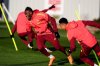 Nottingham Forest's Callum Hudson-Odoi during a training session at the Nigel Doughty Academy, Nottingham, England, Wednesday Nov. 26, 2025. (Mike Egerton/PA via AP)