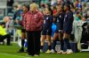 New Zealand New Zealand head coach Michael Mayne watches during the second half of a women's international friendly soccer match against New Zealand, Wednesday, Oct. 29, 2025, in Kansas City, Mo. (AP Photo/Charlie Riedel)