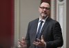 Quebec Secularism Minister Jean-François Roberge responds to the Opposition during question period at the legislature in Quebec City, Thursday, Nov. 13, 2025. THE CANADIAN PRESS/Jacques Boissinot