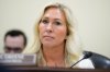 FILE - Rep. Marjorie Taylor-Greene, R-Ga., presides over a House Committee hearing on Capitol Hill, Feb. 12, 2025, in Washington. (AP Photo/Rod Lamkey, Jr., File)