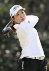 Japan's Nasa Hataoka plays a shot on the second round of the LPGA's Toto Japan Classic in Otsu, Shiga prefecture, Japan Friday, Nov. 7, 2025. (Kyodo News via AP)