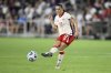 Canada midfielder Jessie Fleming (17) in action during the second half of an international friendly soccer match against the United States, Wednesday, July 2, 2025, in Washington. (AP Photo/Nick Wass)