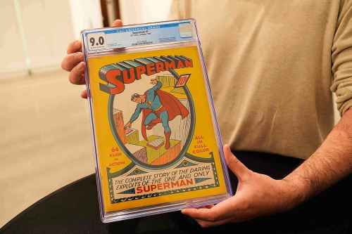 A view of a DC Comics, Superman No. 1 issue is shown Monday, Nov. 24, 2025, in Irving, Texas. (AP Photo/Tony Gutierrez)