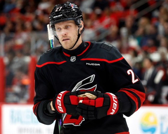 Carolina Hurricanes' Nikolaj Ehlers has chipped in at least a point in eight of the past nine games. (Karl DeBlaker / The Associated Press files)