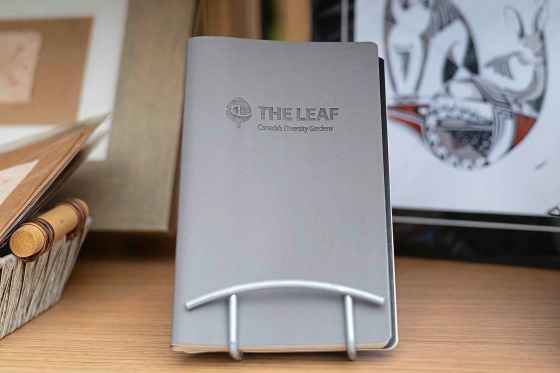 This journal is made from apple peels and pulp. (Assiniboine Park Conservancy)