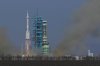 In this photo provided by China's Xinhua News Agency, the Shenzhou-22 spaceship is launched from the Jiuquan Satellite Launch Center in Jiuquan, northwestern China, Tuesday, Nov. 25, 2025. (Wang Jiangbo/Xinhua via AP)