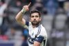 Vancouver Whitecaps' Brian White celebrates his second goal against Los Angeles FC during the second half of an MLS soccer match, in Vancouver, on Sunday, May 11, 2025. THE CANADIAN PRESS/Darryl Dyck