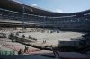 Workers renovate Azteca Stadium, which will host the opening game of the 2026 FIFA World Cup, in Mexico City, Tuesday, Nov. 18, 2025. (AP Photo/Eduardo Verdugo)