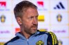 Sweden's head coach Graham Potter listens during a press conference, Friday, Nov. 14, 2025, in Geneva, Switzerland, ahead of Saturday's World Cup qualifying soccer match against Switzerland. (Salvatore Di Nolfi/Keystone via AP)