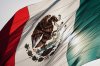 Mexico's coat of arms decorates a large flag in the city's Zocalo square, Mexico City, Thursday, Nov. 13, 2025. (AP Photo/Claudia Rosel)