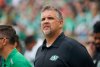 Saskatchewan Roughriders general manager Jeremy O'Day looks on before CFL football action against the Calgary Stampeders in Regina, Saturday, July 15, 2023. THE CANADIAN PRESS/Heywood Yu
