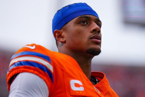 FILE - Denver Broncos cornerback Pat Surtain II looks on before an NFL football game against the Dallas Cowboys, Oct. 26, 2025, in Denver. (AP Photo/Jack Dempsey, File)