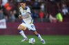 FILE - Rosario Central's Angel Di Maria dribbles the ball during a soccer match against Lanus, in Buenos Aires, Argentina, July 19, 2025. (AP Photo/Gustavo Garello, File)