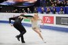 FILE - Judges watch Russia's Victoria Sinitsina and Nikita Katsalapov perform their ice dance free dance during the ISU World Figure Skating Championships at Saitama Super Arena in Saitama, north of Tokyo, March 23, 2019. (AP Photo/Andy Wong, File)