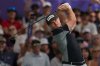 FILE - Laurie Canter of England hits off the first tee during the third round of World Tour Golf Championship at Jumeirah Golf Estates, in Dubai, United Arab Emirates, Nov. 15, 2025. (AP Photo/Altaf Qadri, File)