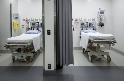 Treatment rooms in the emergency department at Peter Lougheed hospital are pictured in, Calgary, Alta., Tuesday, Aug. 22, 2023. THE CANADIAN PRESS/Jeff McIntosh