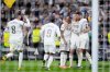 Real Madrid's Alvaro Carreras, second from right, celebrates after scoring his side's fourth goal with from left: Federico Valverde, Endrick, Rodrygo and Jude Bellingham, right, during the Spanish La Liga soccer match between Real Madrid and Valencia in Madrid, Spain, Saturday, Nov. 1, 2025. (AP Photo/Manu Fernandez)
