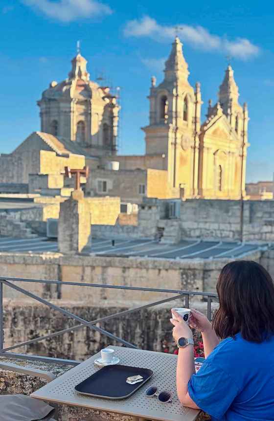Enjoying the view in Mdina. (Jen Zoratti / Free Press)