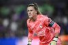 FILE - Chicago Red Stars goalkeeper Alyssa Naeher (1) watches play during an NWSL soccer match against the Orlando Pride, Friday, March 29, 2024, in Orlando, Fla. (AP Photo/Phelan M. Ebenhack, File)
