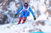 Italy's Sofia Goggia speeds down the course during an alpine ski, women's World Cup downhill training, in Val D'Isere, France, Friday, Dec.19, 2025. (AP Photo/Giovanni Auletta)