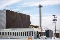 The WR-1 reactor building at the Canadian Nuclear Laboratories Whiteshell Laboratories Restoration Project