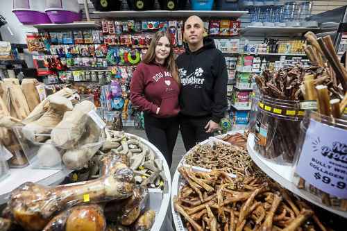 JOHN WOODS / WINNIPEG FREE PRESS
Kira Kowalski and her partner and co-owner Curtis Colatruglio owners of Barks N’ Purrs in Kildonan Place, photographed Monday, December 22, 2025 are being forced out of the mall because of renovations. 

reporter: gabby