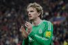 Newcastle's Nick Woltemade reacts during the Champions League opening phase soccer match between Bayer Leverkusen and Newcastle United in Leverkusen, Germany, Wednesday, Dec. 10, 2025. (AP Photo/Martin Meissner)