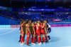Canada players huddle up before their 7-0 loss to Spain in Group B play at the inaugural FIFA Futsal Women's World Cup, in Manila in a Friday, Nov. 28, 2025, handout photo. THE CANADIAN PRESS/Handout — Canada Soccer (Mandatory Credit)